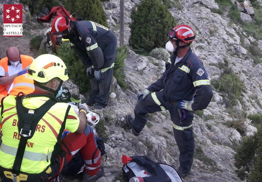 Imagen del rescate del senderista en Pina de Moltalgraó