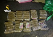Dos detenidos tras intervenir la Guardia Civil casi cinco kilos de hachís en la AP-7