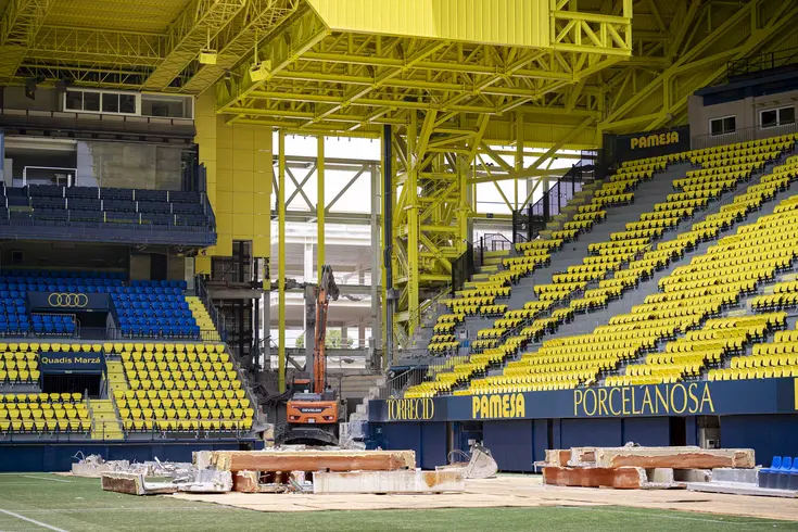 Estadio de La Cerámica en obras
